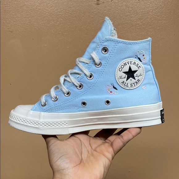 Chuck 70 Butterfly Wings Women’s High Top Converse “Chambray Blue/Egret/Black” - Picture 5 of 17